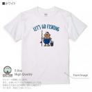 【Tシャツ】【釣りざんまい】レッツゴーフィッシング ポッチャリアングラー_カラフル 5.6oz Cotton:100%