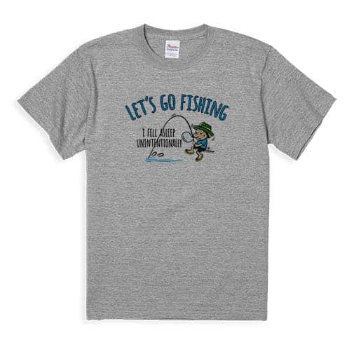 【Tシャツ】【釣りざんまい】レッツゴーフィッシング ウトウトアングラー_カラフル 5.6oz Cotton:100%