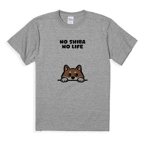 【Tシャツ】何か気になる柴犬_赤柴(wakat) 5.6oz Cotton:100%