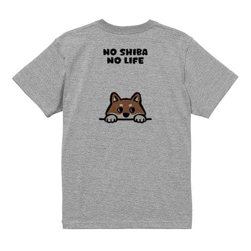 【Tシャツ】何か気になる柴犬_赤柴(wakat) 5.6oz Cotton:100%