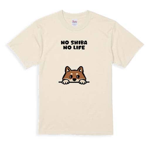 【Tシャツ】何か気になる柴犬_赤柴(wakat) 5.6oz Cotton:100%