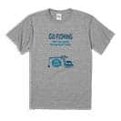 【Tシャツ】【釣りざんまい】ユニークな釣り_ブルー  5.6oz Cotton:100%