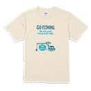 【Tシャツ】【釣りざんまい】ユニークな釣り_ブルー  5.6oz Cotton:100%