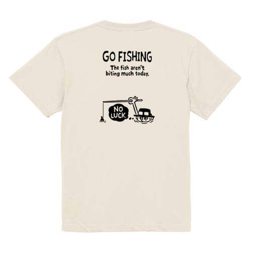 【Tシャツ】【釣りざんまい】ユニークな釣り_ブラック  5.6oz Cotton:100%