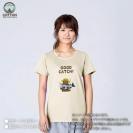 【Tシャツ】【釣りざんまい】サケを釣るクマさん  5.6oz Cotton:100%