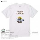 【Tシャツ】【釣りざんまい】サケを釣るクマさん  5.6oz Cotton:100%