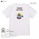 【Tシャツ】【釣りざんまい】サケを釣るクマさん  5.6oz Cotton:100%