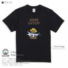 【Tシャツ】【釣りざんまい】サケを釣るクマさん  5.6oz Cotton:100%