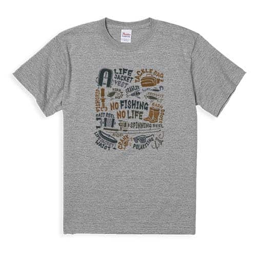 【Tシャツ】【釣りざんまい】タックルリスト  5.6oz Cotton:100%