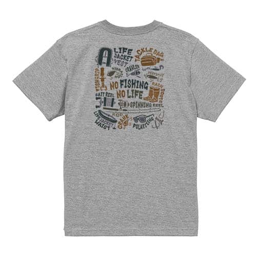 【Tシャツ】【釣りざんまい】タックルリスト  5.6oz Cotton:100%