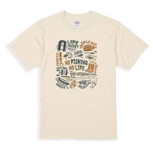 【Tシャツ】【釣りざんまい】タックルリスト  5.6oz Cotton:100%