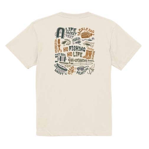 【Tシャツ】【釣りざんまい】タックルリスト  5.6oz Cotton:100%