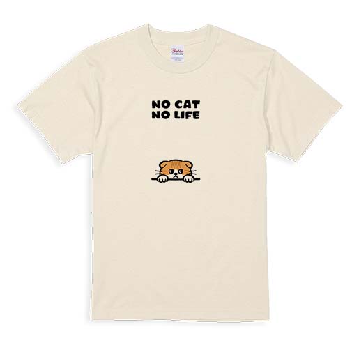 【Tシャツ】何か気になるスコティッシュフォールド(wakat) 5.6oz Cotton:100%