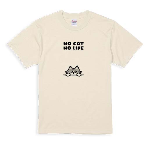 【Tシャツ】何か気になるサバ白猫(wakat) 5.6oz Cotton:100%