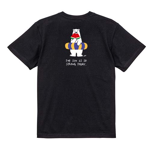 【Tシャツ】シロクマさんの夏(wakat) 5.6oz Cotton:100%