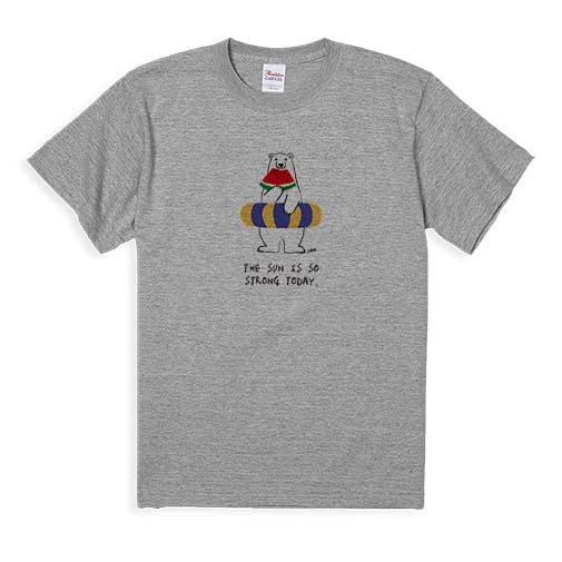【Tシャツ】シロクマさんの夏(wakat) 5.6oz Cotton:100%