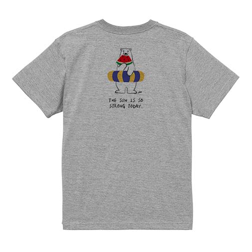 【Tシャツ】シロクマさんの夏(wakat) 5.6oz Cotton:100%