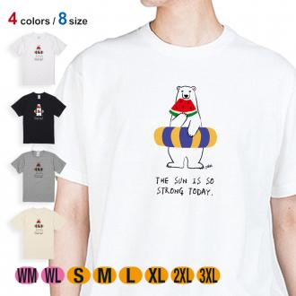 【Tシャツ】シロクマさんの夏(wakat) 5.6oz Cotton:100%