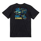 【Tシャツ】【釣りざんまい】釣り人と魚の遭遇_NB  5.6oz Cotton:100%