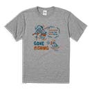 【Tシャツ】【釣りざんまい】釣り人と魚の遭遇_NB  5.6oz Cotton:100%