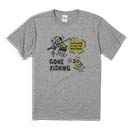 【Tシャツ】【釣りざんまい】釣り人と魚の遭遇_DG  5.6oz Cotton:100%