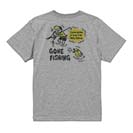 【Tシャツ】【釣りざんまい】釣り人と魚の遭遇_DG  5.6oz Cotton:100%