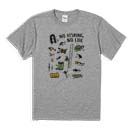 【Tシャツ】【釣りざんまい】釣りに行く準備_ハイデザイン  5.6oz Cotton:100%