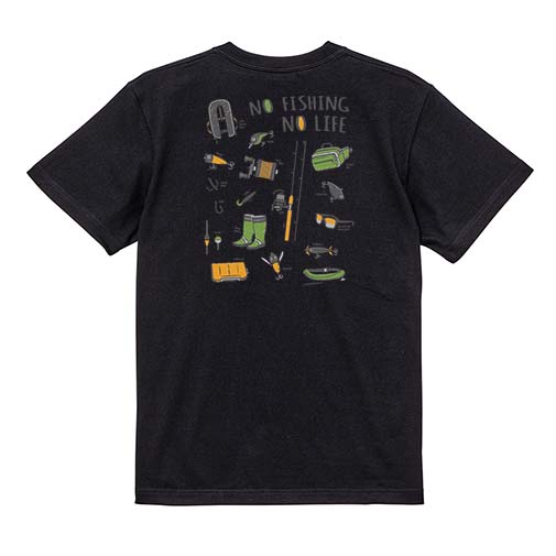 【Tシャツ】【釣りざんまい】釣りに行く準備_ハイデザイン  5.6oz Cotton:100%