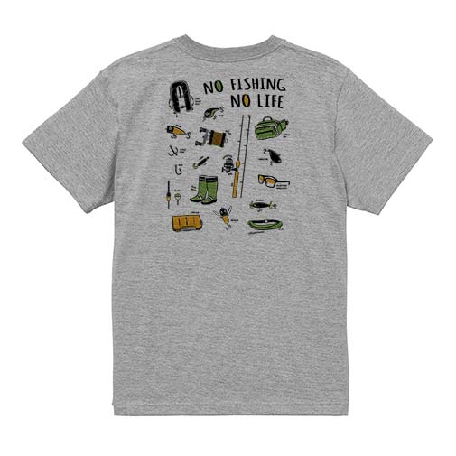 【Tシャツ】【釣りざんまい】釣りに行く準備_ハイデザイン  5.6oz Cotton:100%