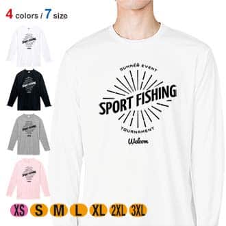 【長袖Tシャツ】トーナメントエンブレム 5.6oz Cotton:100%