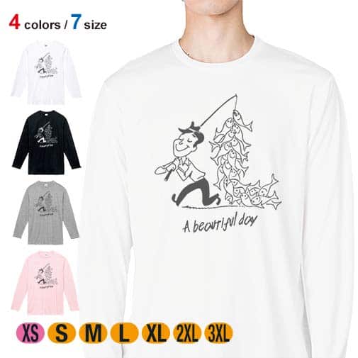 【長袖Tシャツ】素晴らしい1日 5.6oz Cotton:100%