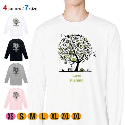 【長袖Tシャツ】Love Fishing Part2 5.6oz Cotton:100%