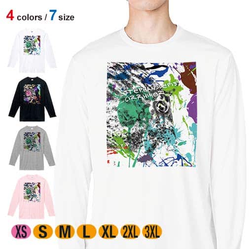 【長袖Tシャツ】カワハギ ペンキペイント 5.6oz Cotton:100%