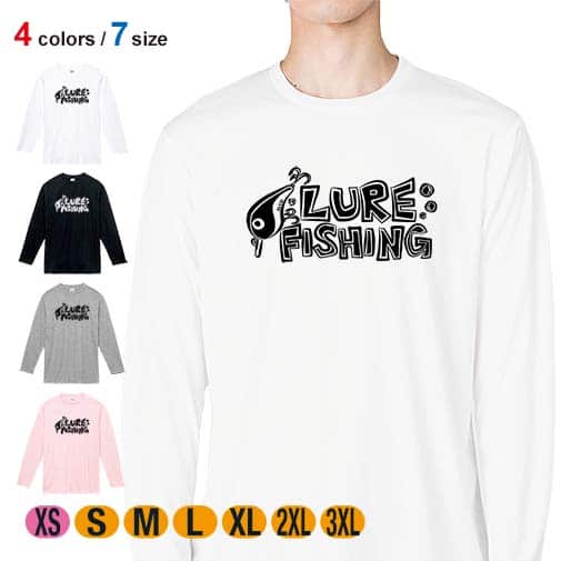 【長袖Tシャツ】【釣りざんまい】ルアーフィッシング(lure fishing) 5.6oz Cotton:100%