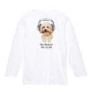 【長袖Tシャツ】トイプードルだってNo Music No Life 5.6oz Cotton:100%