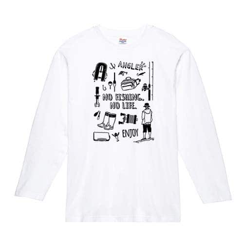 【長袖Tシャツ】【釣りざんまい】釣りに行く準備 5.6oz Cotton:100%