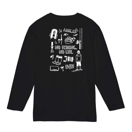 【長袖Tシャツ】【釣りざんまい】釣りに行く準備 5.6oz Cotton:100%