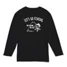 【長袖Tシャツ】【釣りざんまい】レッツゴーフィッシング ウトウトアングラー 5.6oz Cotton:100%