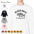 【長袖Tシャツ】【釣りざんまい】ブラックバス 5.6oz Cotton:100%