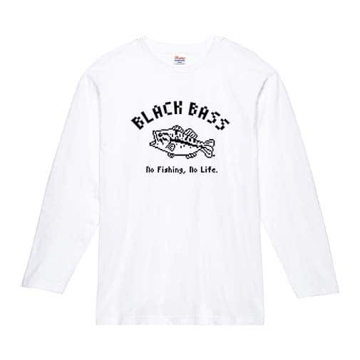【長袖Tシャツ】【釣りざんまい】ブラックバス 5.6oz Cotton:100%