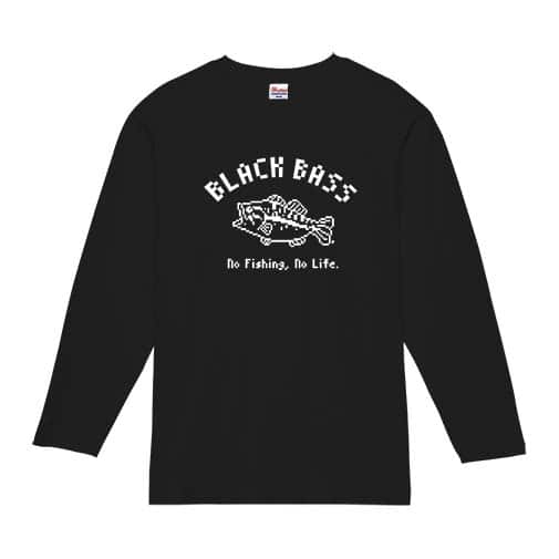 【長袖Tシャツ】【釣りざんまい】ブラックバス 5.6oz Cotton:100%