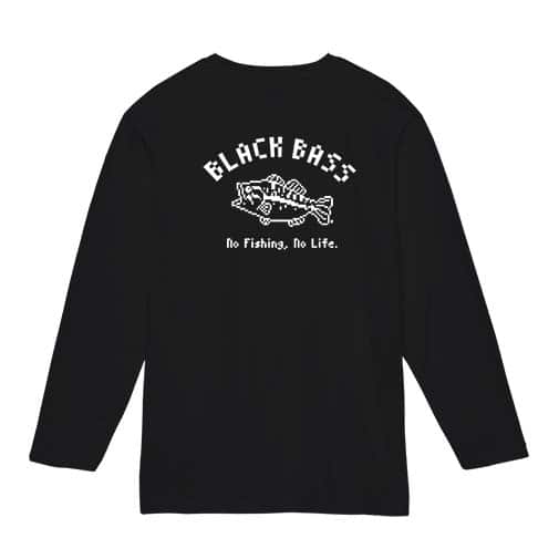 【長袖Tシャツ】【釣りざんまい】ブラックバス 5.6oz Cotton:100%