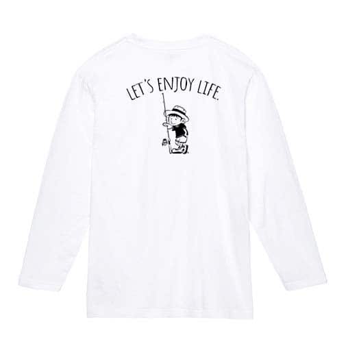 【長袖Tシャツ】【釣りざんまい】釣りに行きたい少年_02 5.6oz Cotton:100%
