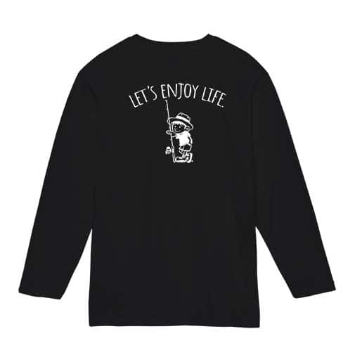【長袖Tシャツ】【釣りざんまい】釣りに行きたい少年_02 5.6oz Cotton:100%