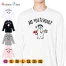 【長袖Tシャツ】【釣りざんまい】ルアーとシロクマさん 5.6oz Cotton:100%