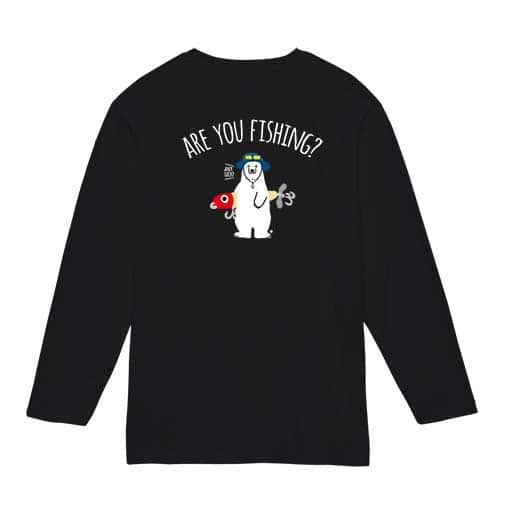 【長袖Tシャツ】【釣りざんまい】ルアーとシロクマさん 5.6oz Cotton:100%