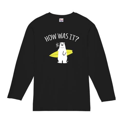 【長袖Tシャツ】波乗りシロクマさん(wakat) 5.6oz Cotton:100%