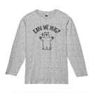 【長袖Tシャツ】シロクマさんのハグアピール(wakat) 5.6oz Cotton:100%