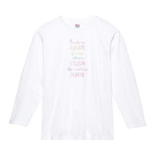 【長袖Tシャツ】英字格言 ココ・シャネルの名言 5.6oz Cotton:100%