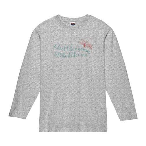 【長袖Tシャツ】英字格言 ドリー・パートンの名言 5.6oz Cotton:100%